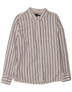 Vibrant Hue Creative Professional TOMMY HILFIGER Womens Shirt UK 18 XL Multicoloured Striped Cotton