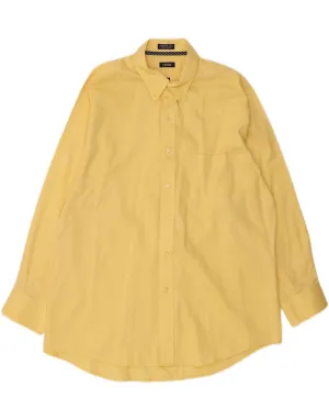Soft Touch IZOD Mens Regular Fit Shirt Size 17 1/2 XL Yellow Cotton