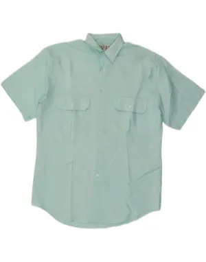 Ventilated Back MIRAGE Mens Shirt Size 39/40 Medium Turquoise Polyester