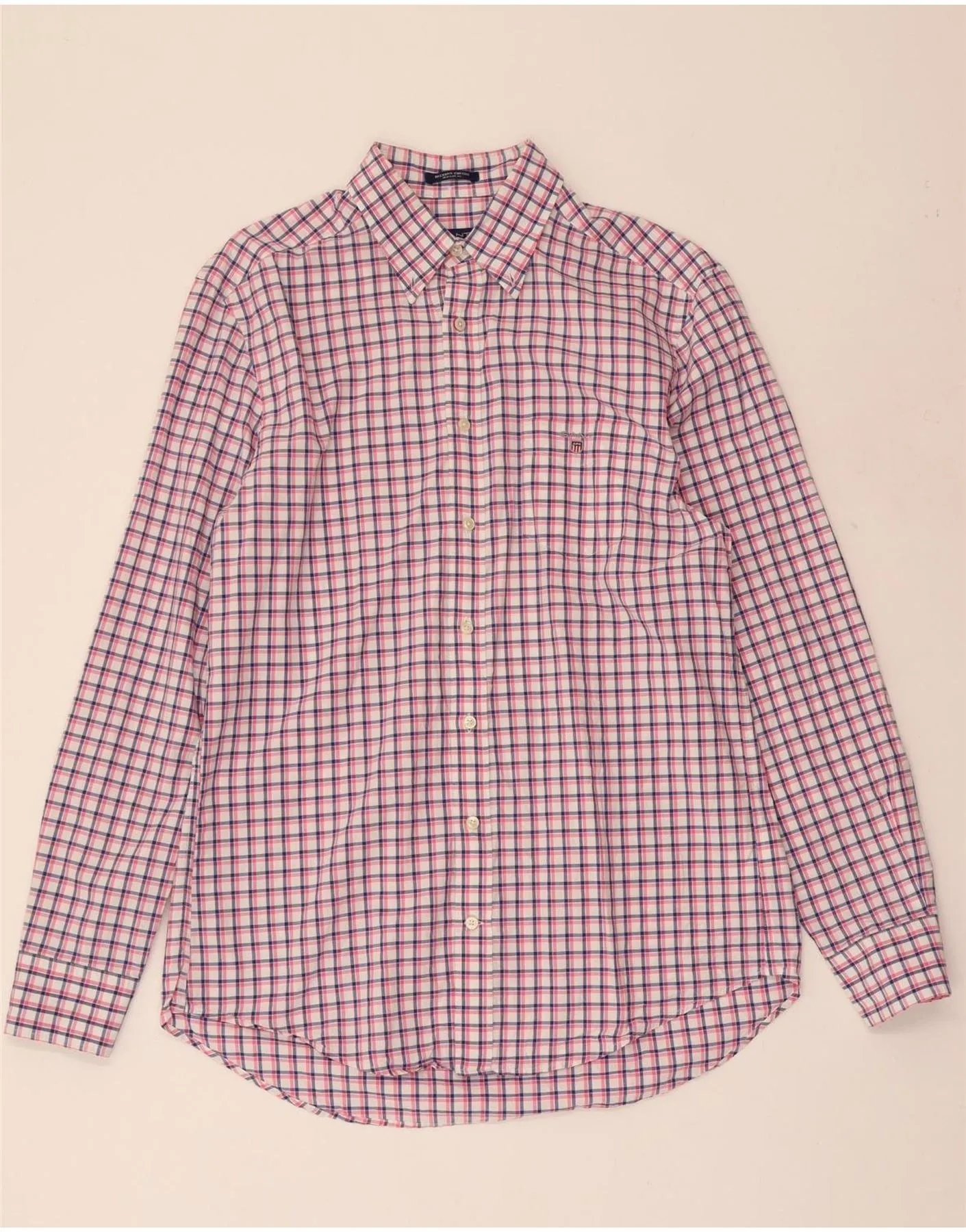 Special Occasion GANT Mens Regular Fit Shirt Medium Pink Check Cotton