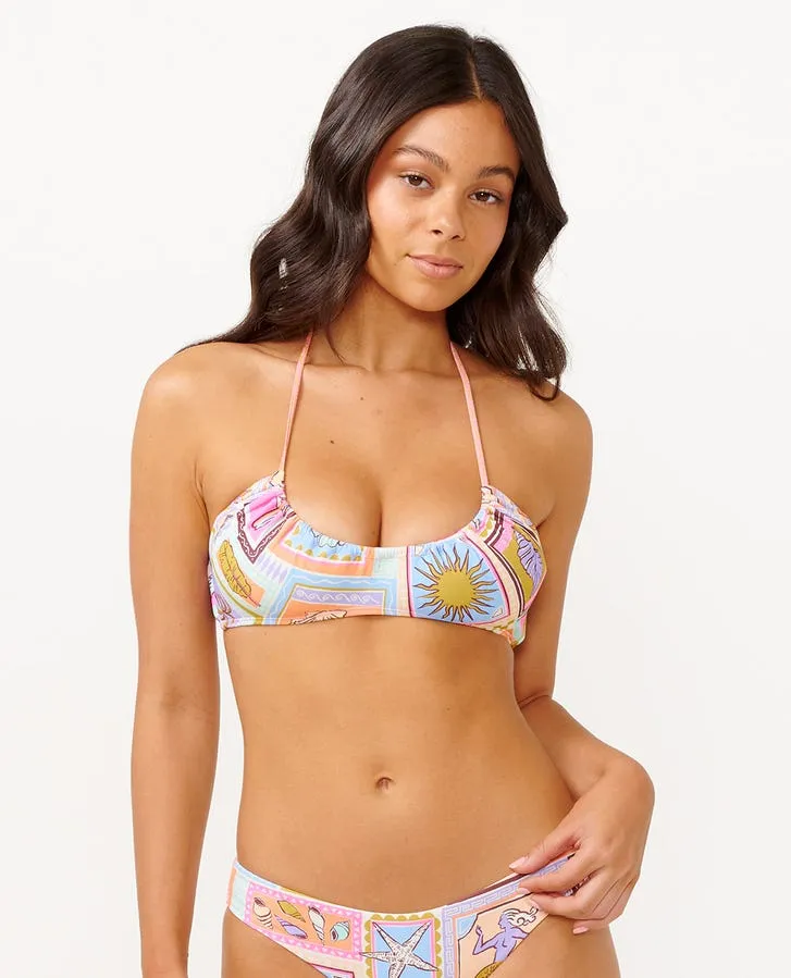 Vacation Pack Flexible Fit Rip Curl Beach Party Halter Crop Top-Multico