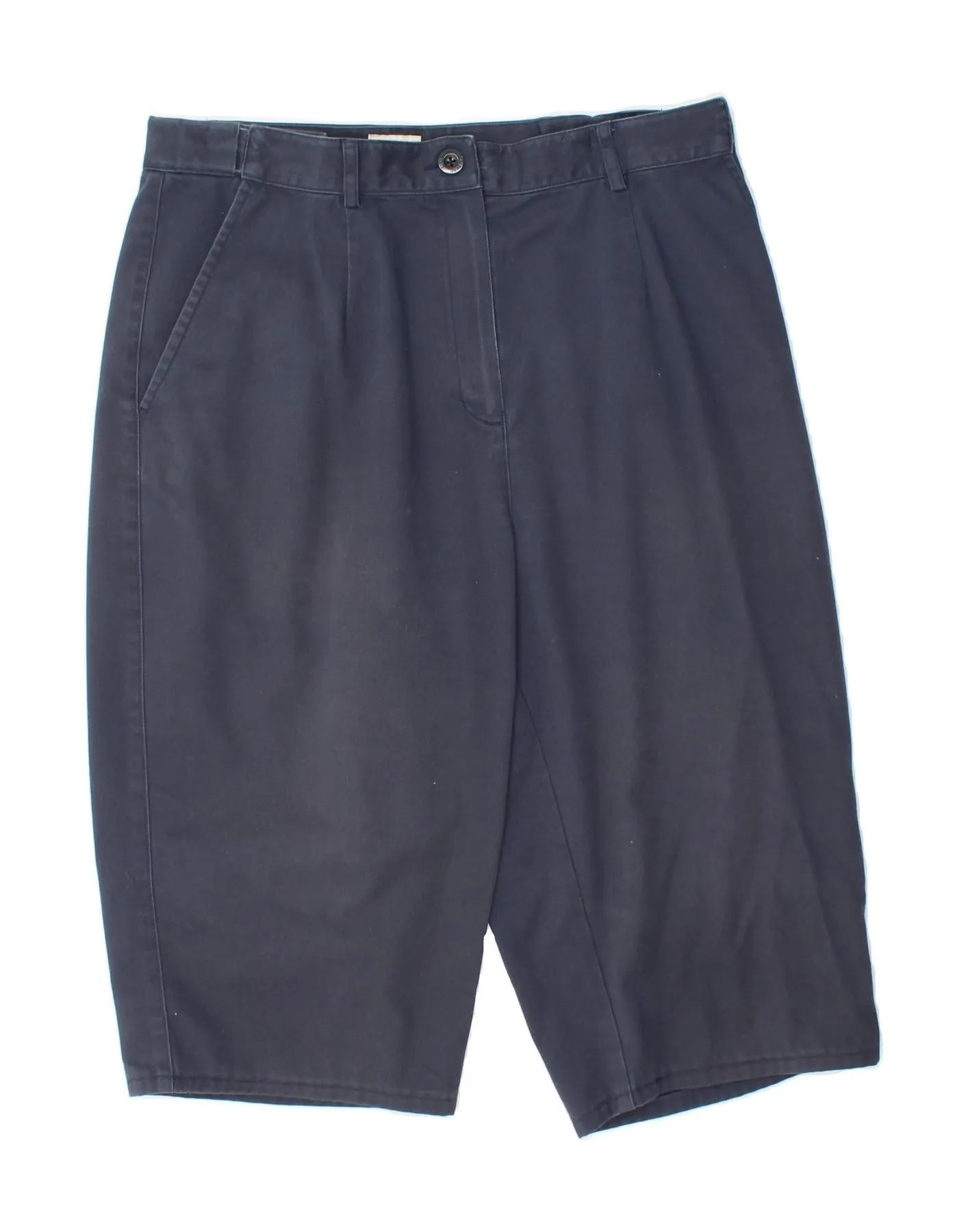 Fitted Silhouette L.L.BEAN Womens Original Fit Bermuda Shorts US 12 Large W30  Navy Blue