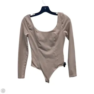 Bodysuit By Abercrombie And Fitch In Tan, Size: S animal print bodysuit yoga bodysuit