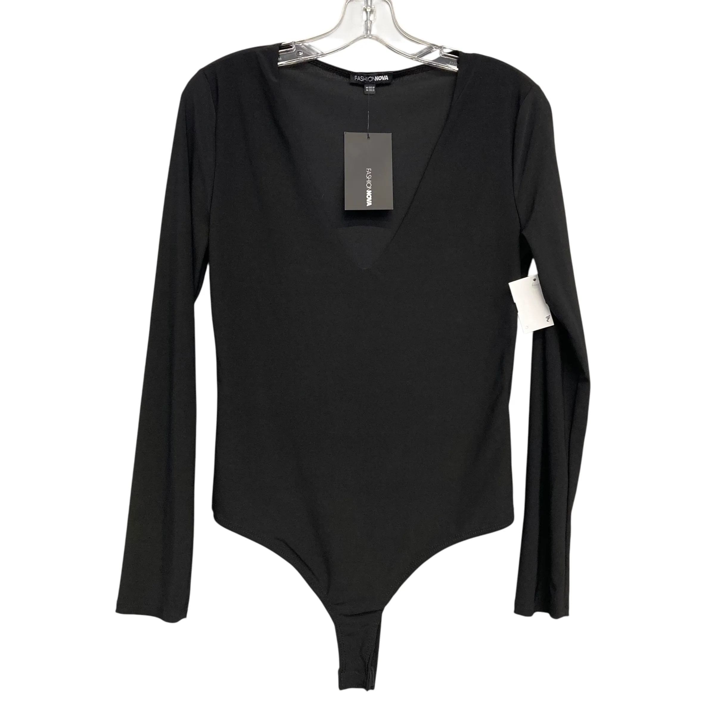 Bodysuit By Fashion Nova In Black, Size:L designer bodysuit