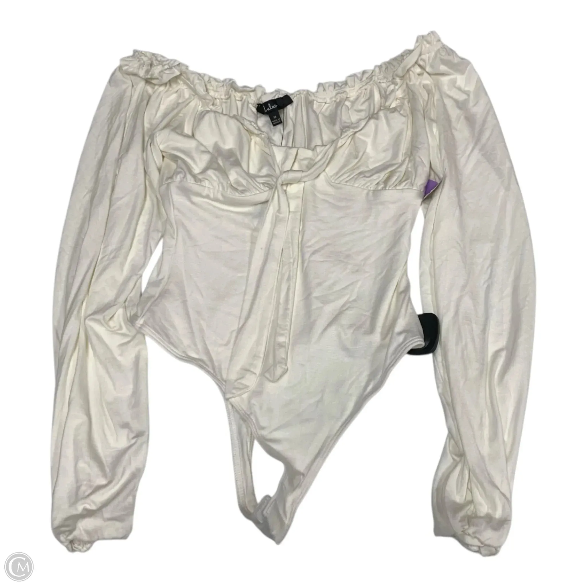 Bodysuit By Lulus In White, Size: M fashion bodysuit bodysuit with skirt