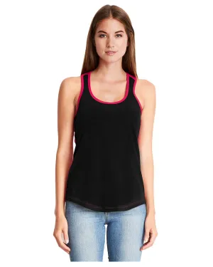 Foam Print Detail Next Level 1534 Ladies' Ideal Colorblock Racerback Tank