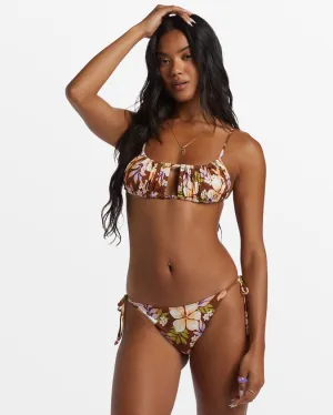 Bold Prints Neutral-Palette Billabong Jungle Bliss Alina Bralette Top-Toasted Coconut