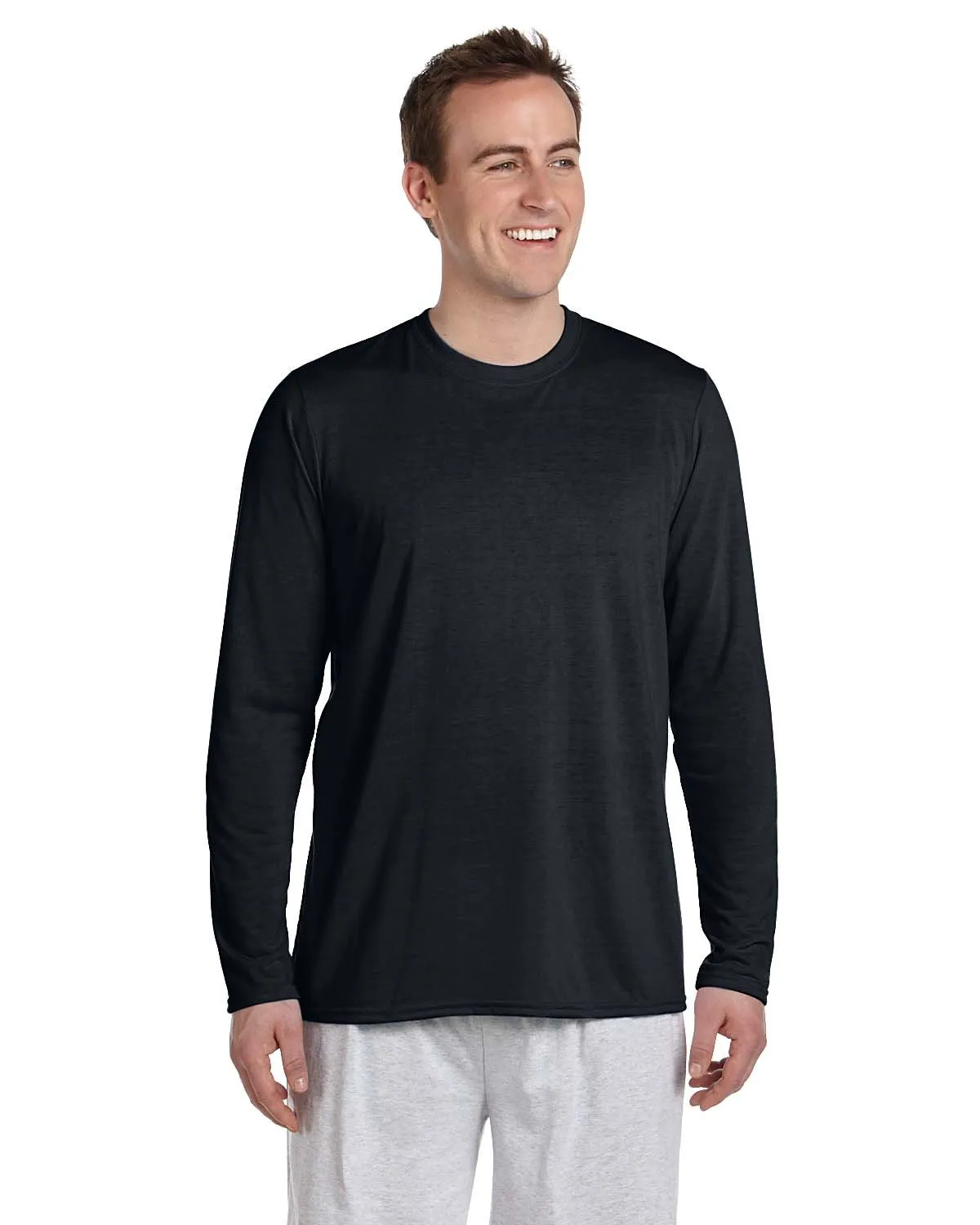 Gildan G424 Adult Performance Adult 5 oz. Long-Sleeve T-Shirt StretchReinforcedArmholes Smart Wear