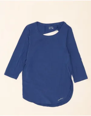 Soft Design Basic Layer EDDIE BAUER Womens BEST SELL 3/4 Sleeve UK 12 Medium Blue Cotton