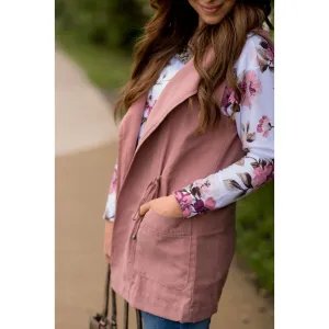 Anti UV coating natural materials Dusty Rose Vest