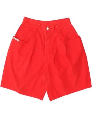 Double Stitched Seams Summer Camp LAURA BIAGIOTTI Womens Pegged Casual Shorts W32 Large Red Cotton