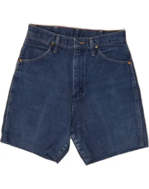 WRANGLER Womens High Rise Denim Shorts US 7 Medium W28  Blue Cotton Bamboo Fiber Blend