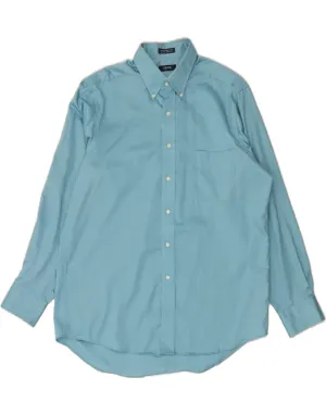 IZOD Mens Shirt Size 16 1/2 Large Blue Cotton Soft touch finish Stretchable Fabric