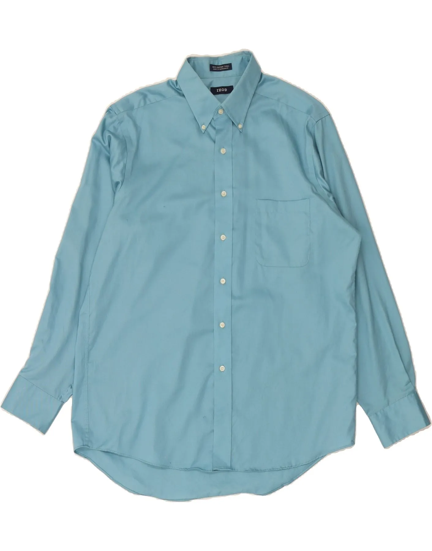 IZOD Mens Shirt Size 16 1/2 Large Blue Cotton Soft touch finish Stretchable Fabric