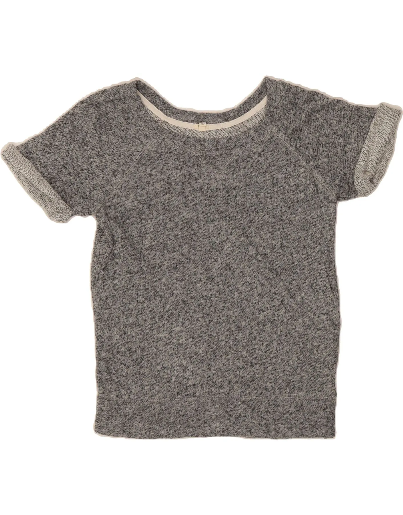 Tear Resistant Knit J. CREW Womens T-Shirt BEST SELL UK 6 XS Grey Flecked Cotton
