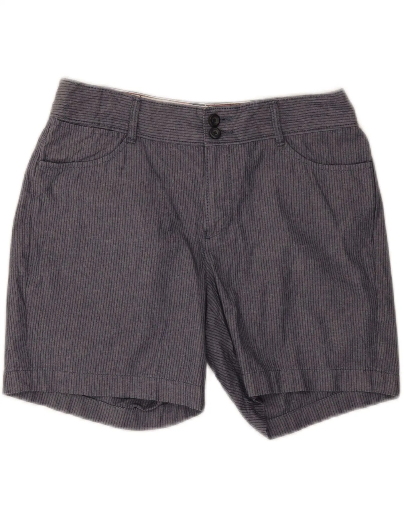 Retro Vibe DOCKERS Womens Casual Shorts US 6 Medium W30  Blue Striped Cotton