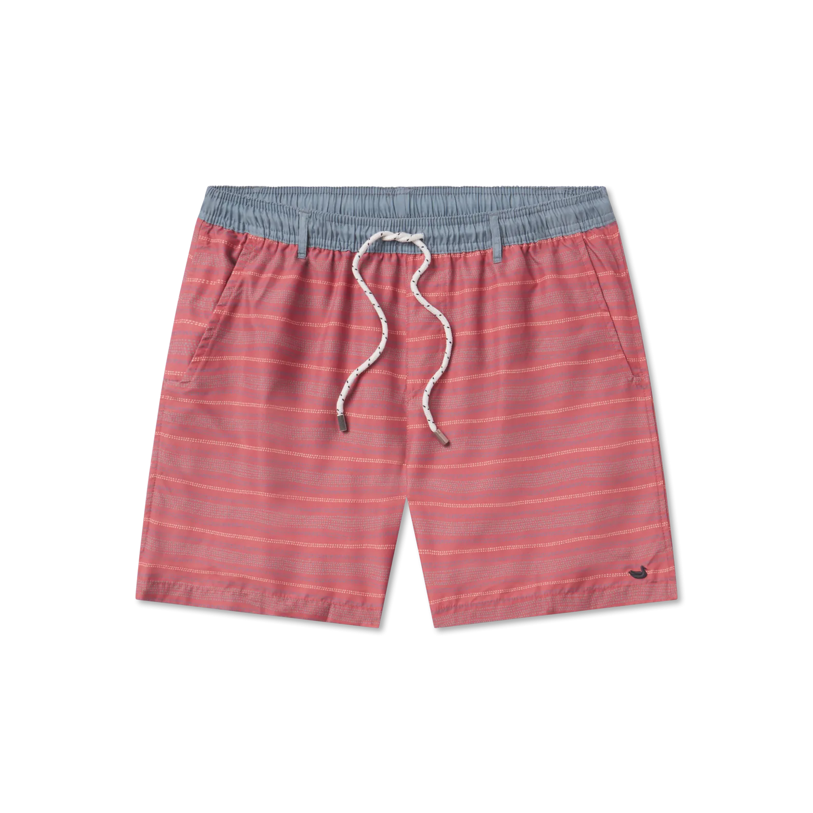 Beach Outfit Adjustable-Straps Dockside Swim Trunk - Mayan Dot