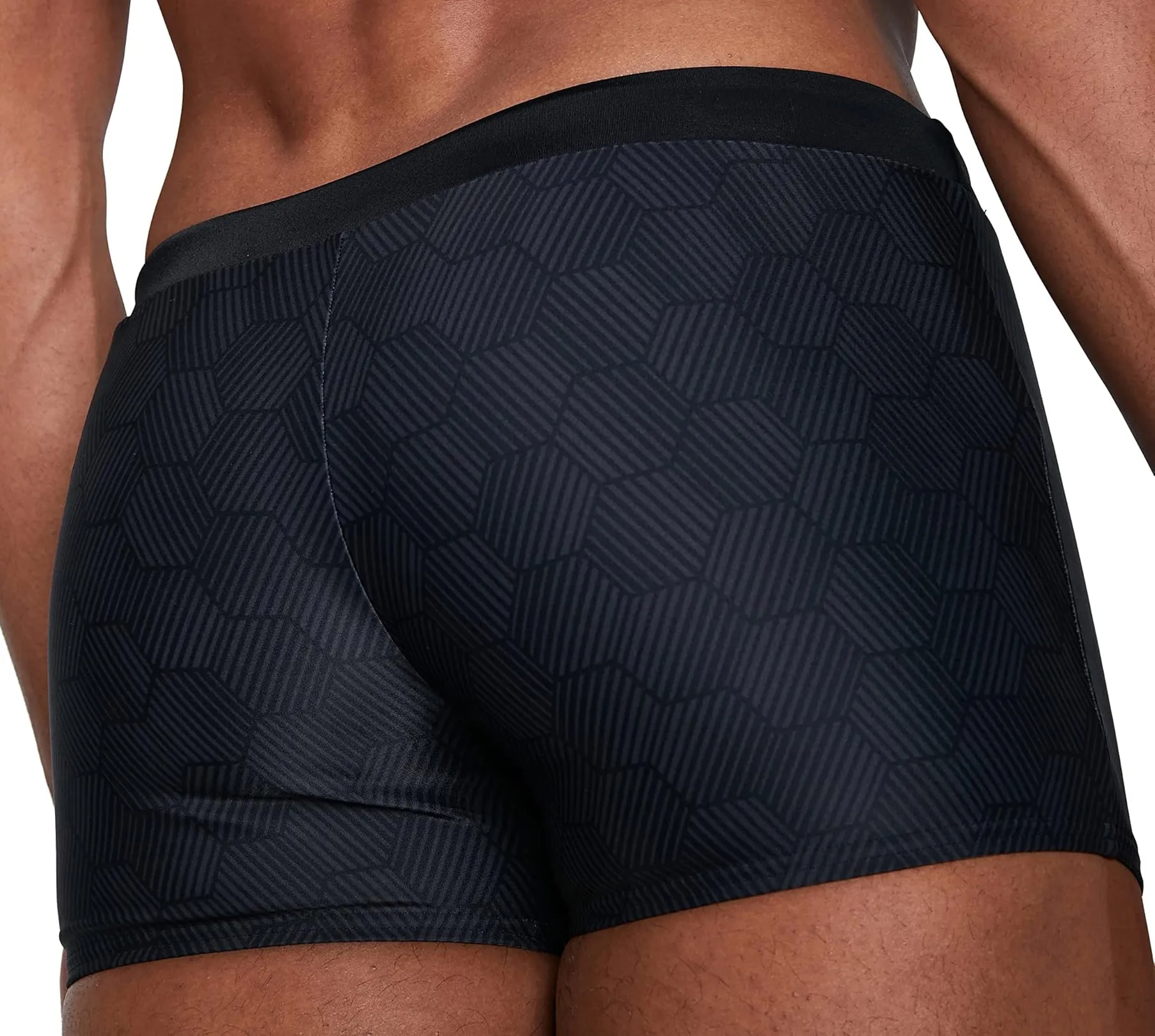 Coastal-Charm Sporty-Chic Speedo Valmilton Mens Swim Shorts - Black