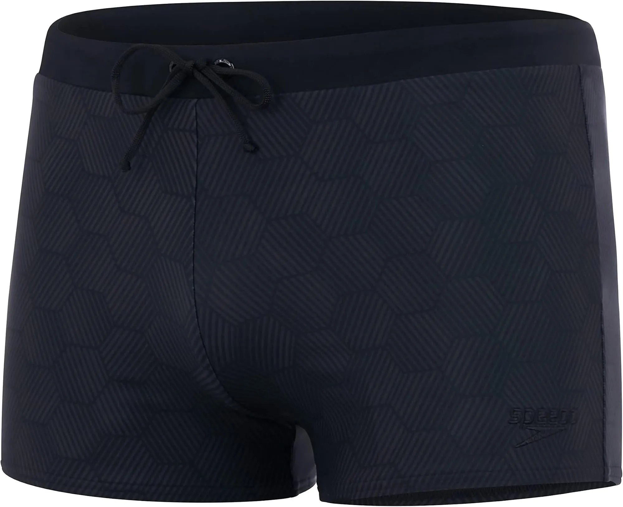 Roll Resistant Bands Water Sport Attire Speedo Valmilton Mens Swim Shorts - Black