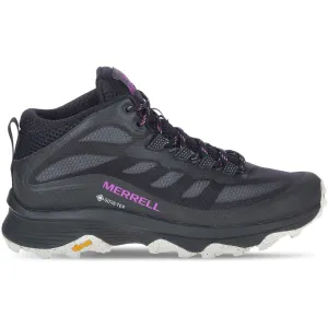 Sturdy Trekking Dust Ready Merrell Moab Speed Mid GORE-TEX Womens Walking Boots - Black