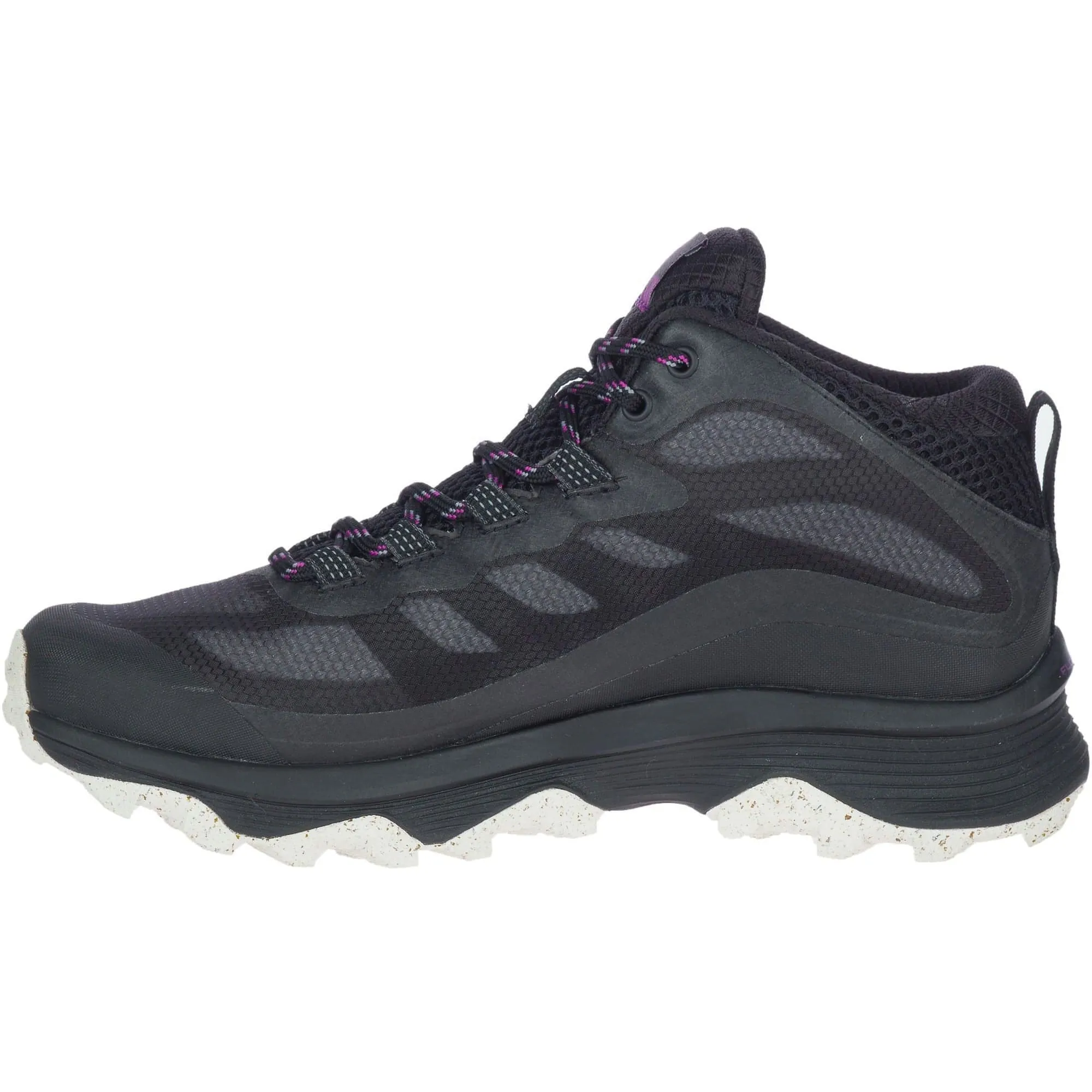Resistant Boots Packable Comfort Merrell Moab Speed Mid GORE-TEX Womens Walking Boots - Black