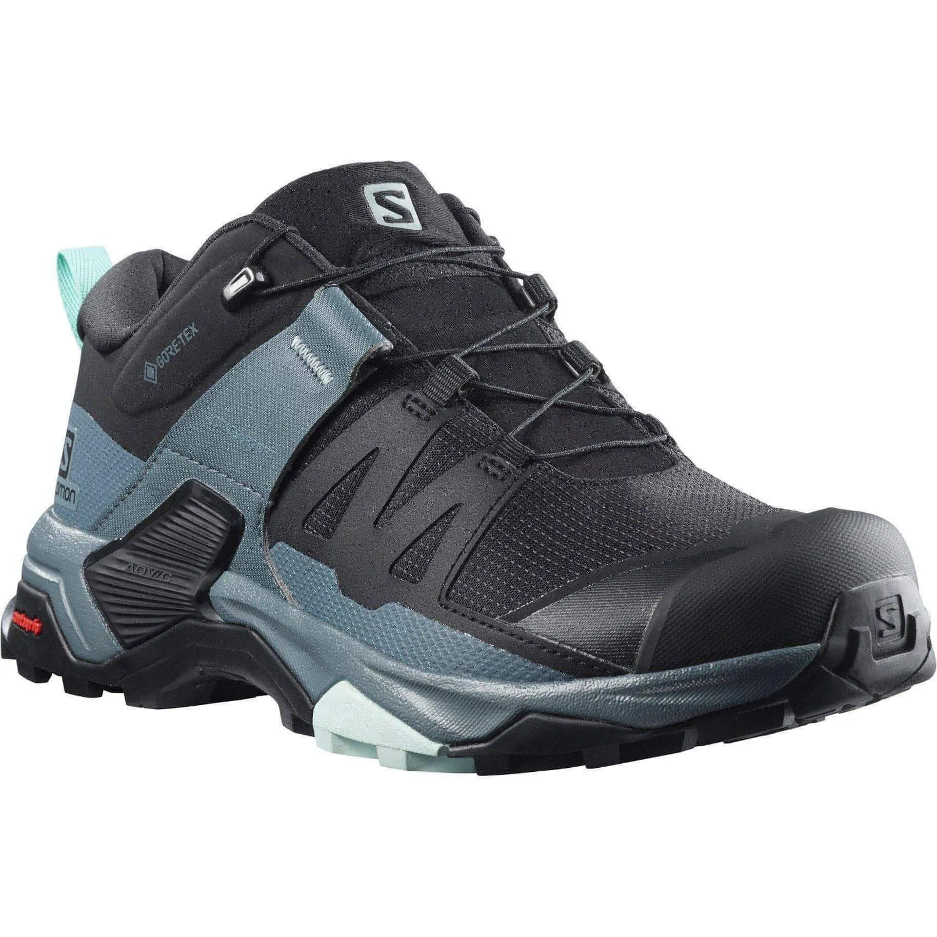 Salomon X Ultra 4 GORE-TEX Womens Walking Shoes - Black Heavy Impact Fit Water-Repellent Design