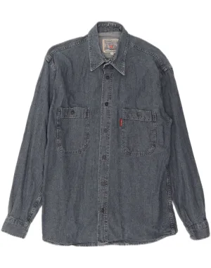 Trend-Driven CARRERA Mens Denim Shirt Medium Blue