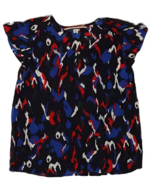 Workwear Style Vintage Style TOMMY HILFIGER Womens Shirt Blouse UK 6 XS Black Ikat