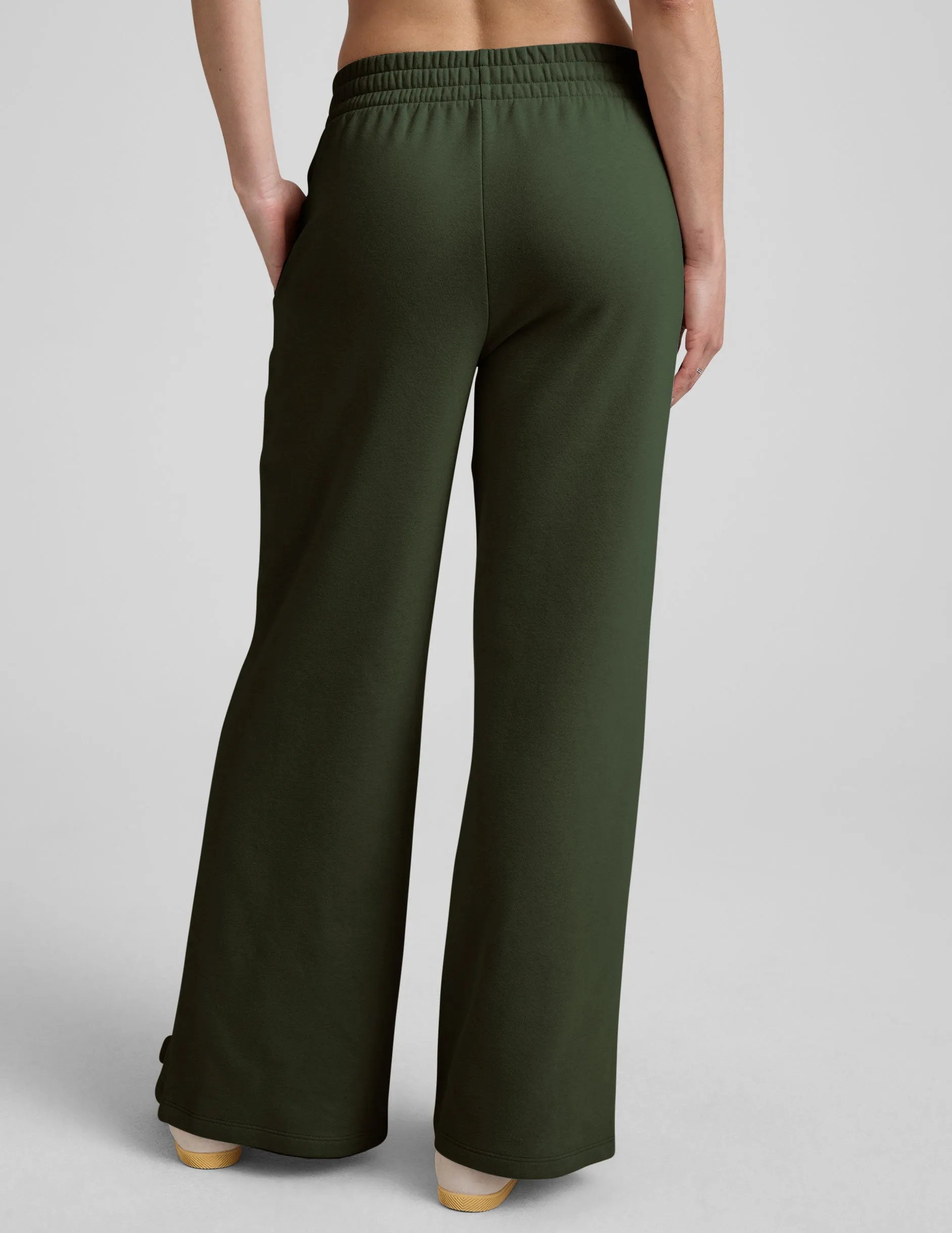 Abrasion Proof Reinforcements Universal Fit System LuxeFleece Side Slit Wide Leg Pant