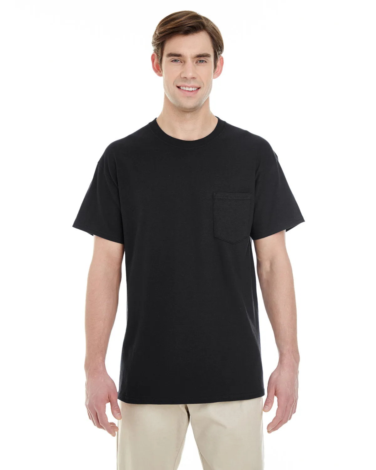 Chic Vibe Light and Comfortable Gildan G530 Adult Heavy Cotton Pocket T-Shirt