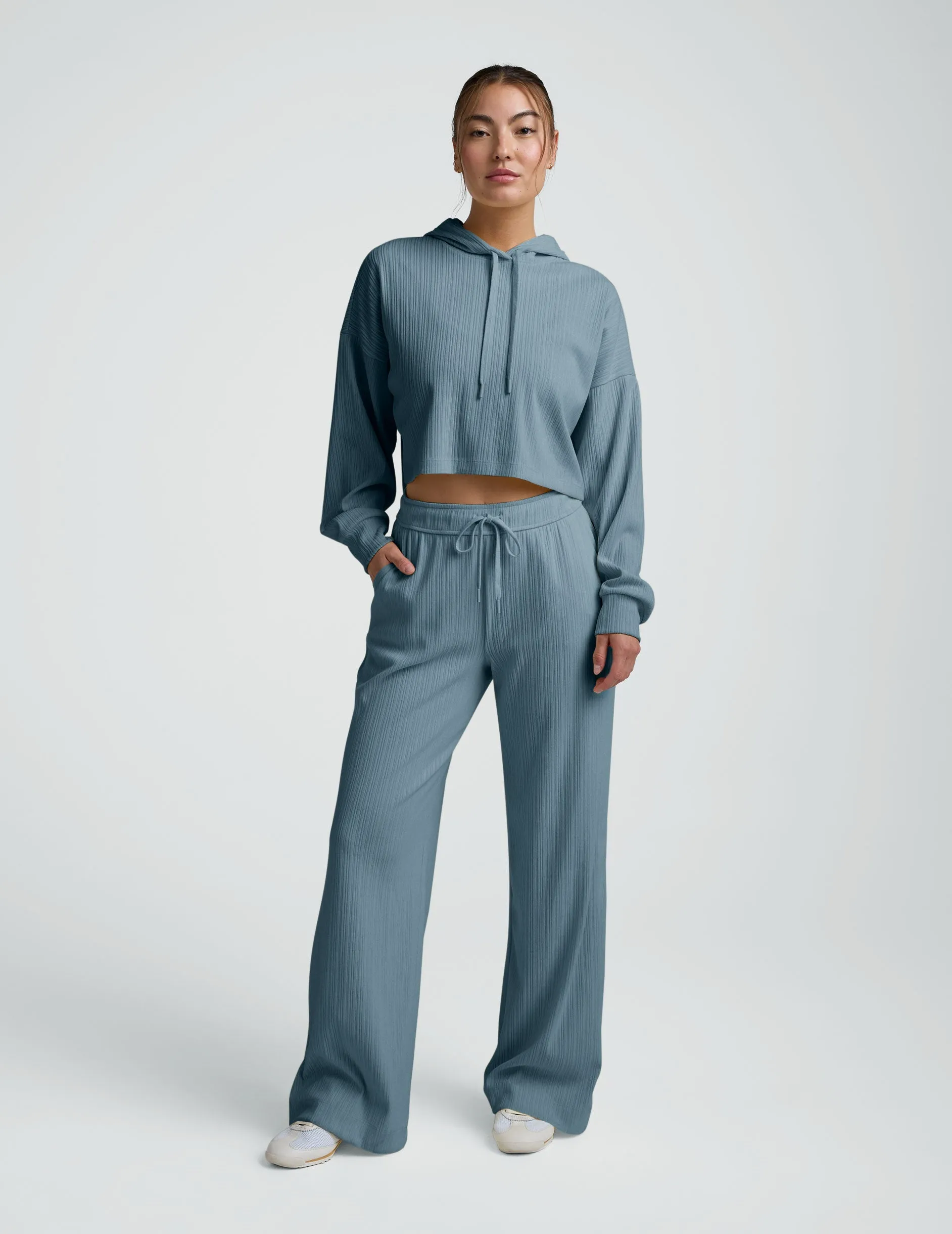 Breathe Easy Ribbed Wide Leg Pant ResilientElasticBand Breathable layers