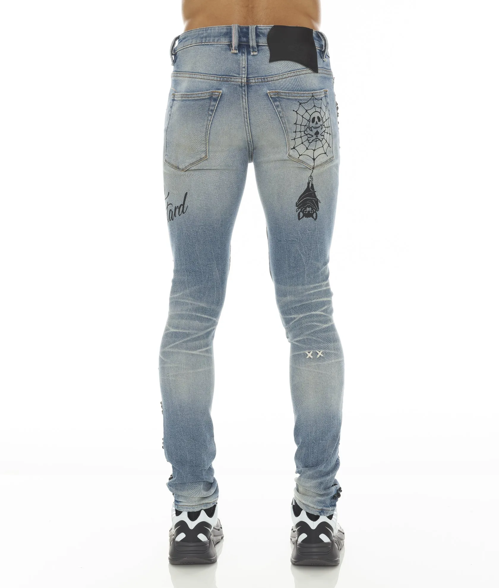 Work Meeting Relaxed Style Travel Light PUNK SUPER SKINNY IN ACID LUCKY BASTARD
