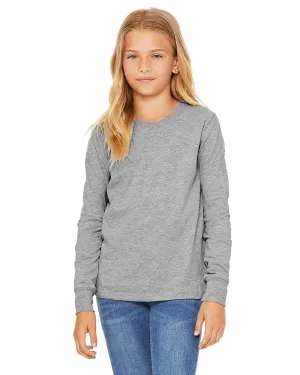 Bella   Canvas 3501Y Youth Jersey Long-Sleeve T-Shirt FadeResistant Classic Wear