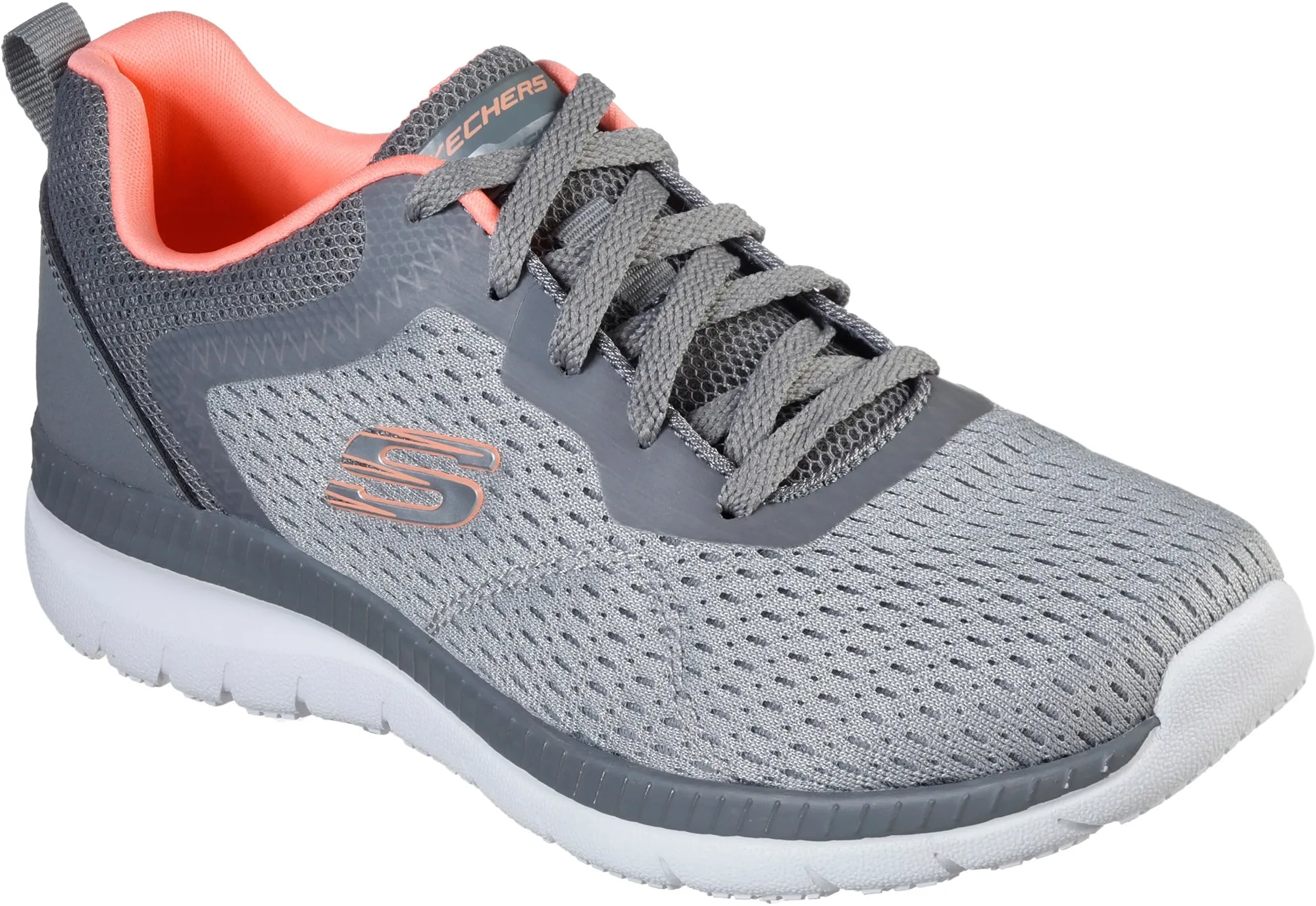 Distinctive Design Trail Usage Skechers Bountiful Womens Training Shoes - Grey
