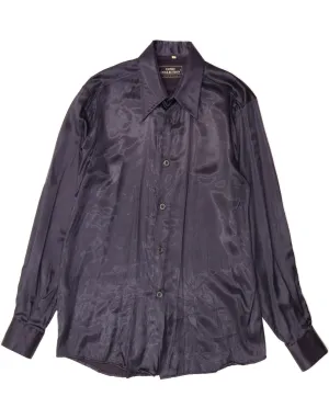 Cruise Collection COLLECTION Mens Shirt Medium Navy Blue Polyester