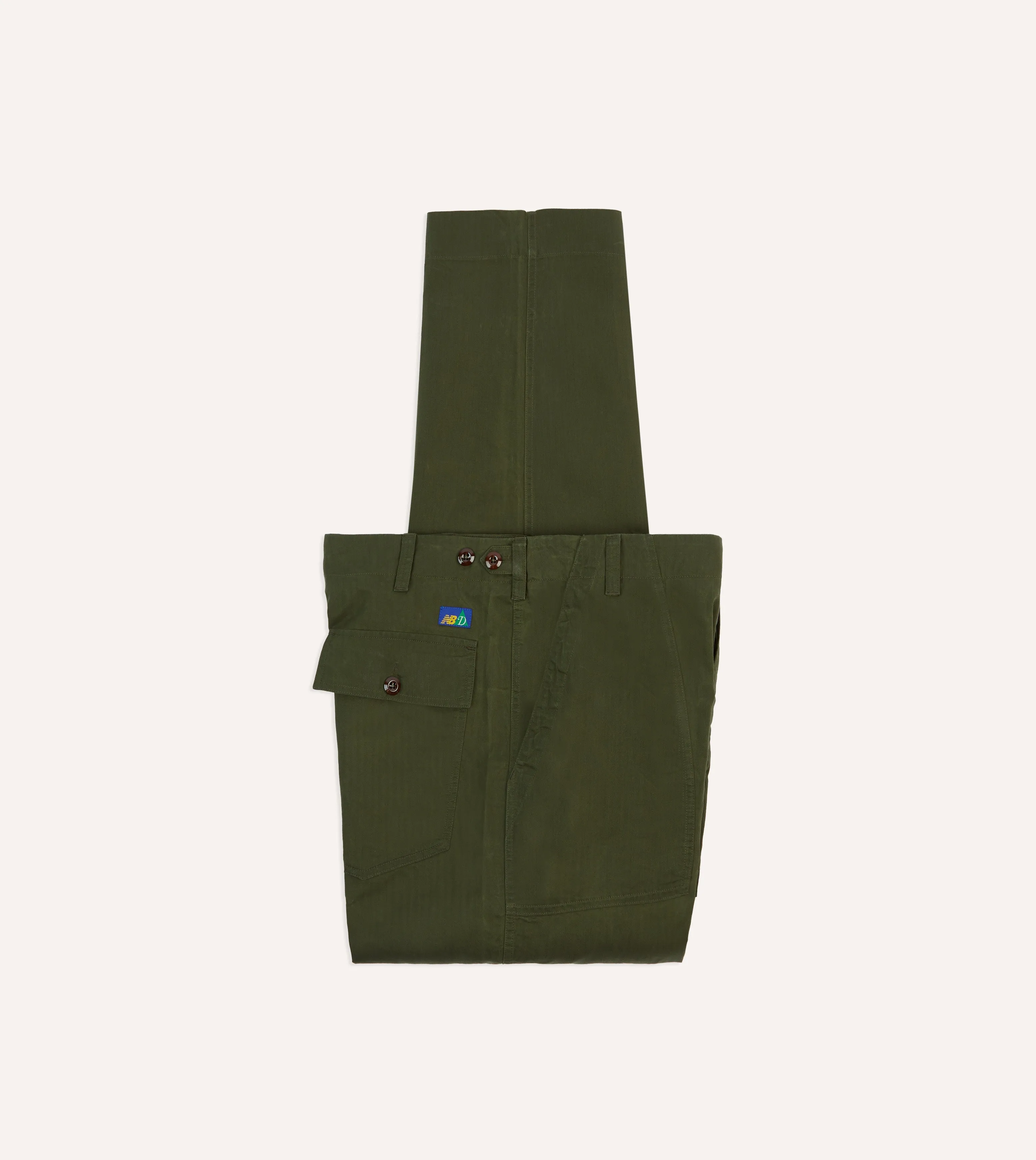Relaxed Look Fashion Comfort Drake??s and New Balance Waxed Herringbone Cotton Games Trousers