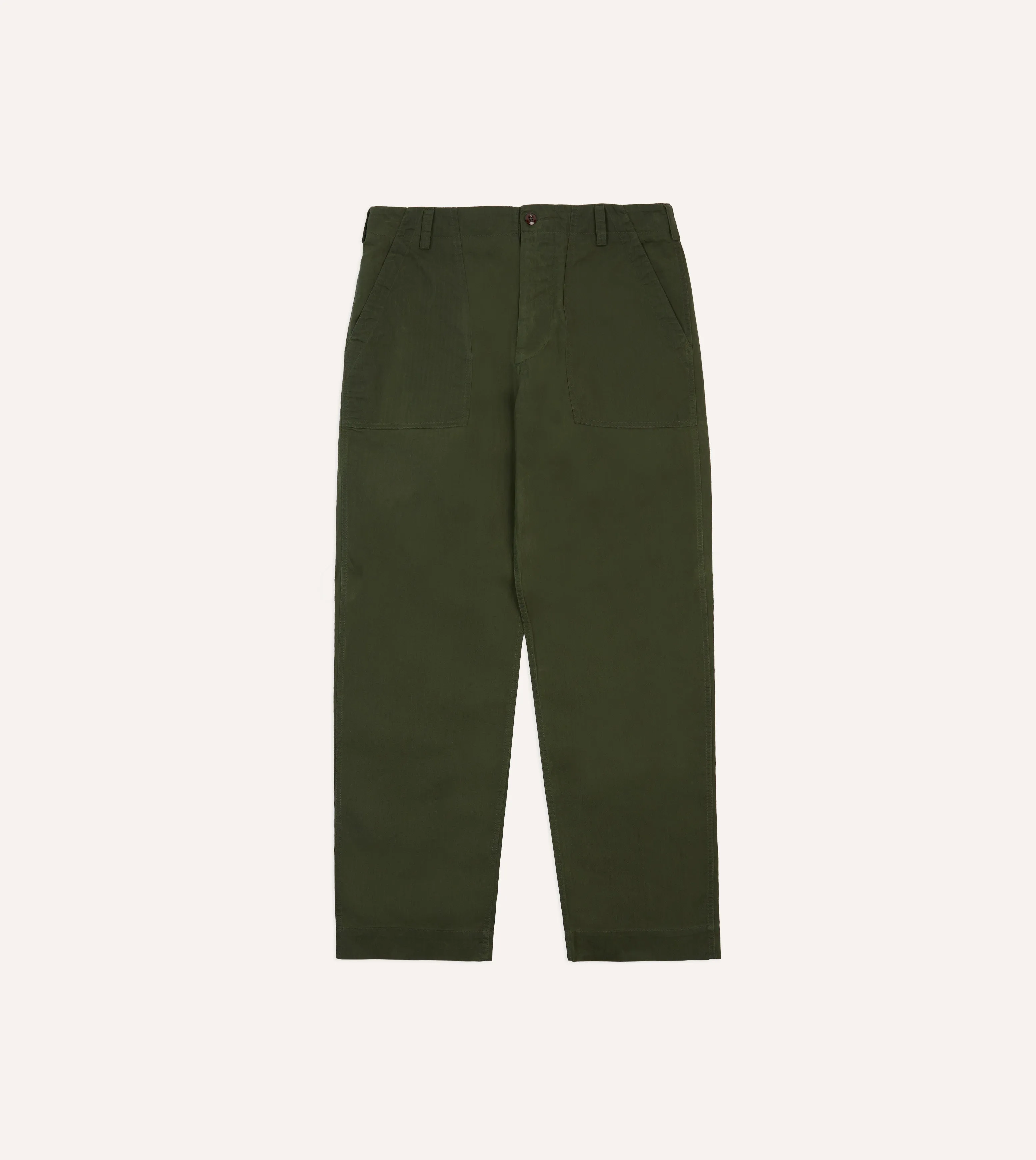 Drake??s and New Balance Waxed Herringbone Cotton Games Trousers Smart Style