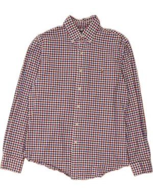Social Meetup Minimalist Style RALPH LAUREN Mens Slim Fit Shirt Medium Multicoloured Gingham Cotton