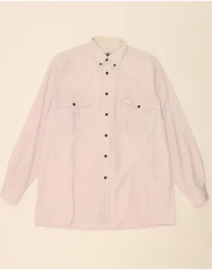 VINTAGE Mens Shirt Large Pink Cotton Camouflage Print