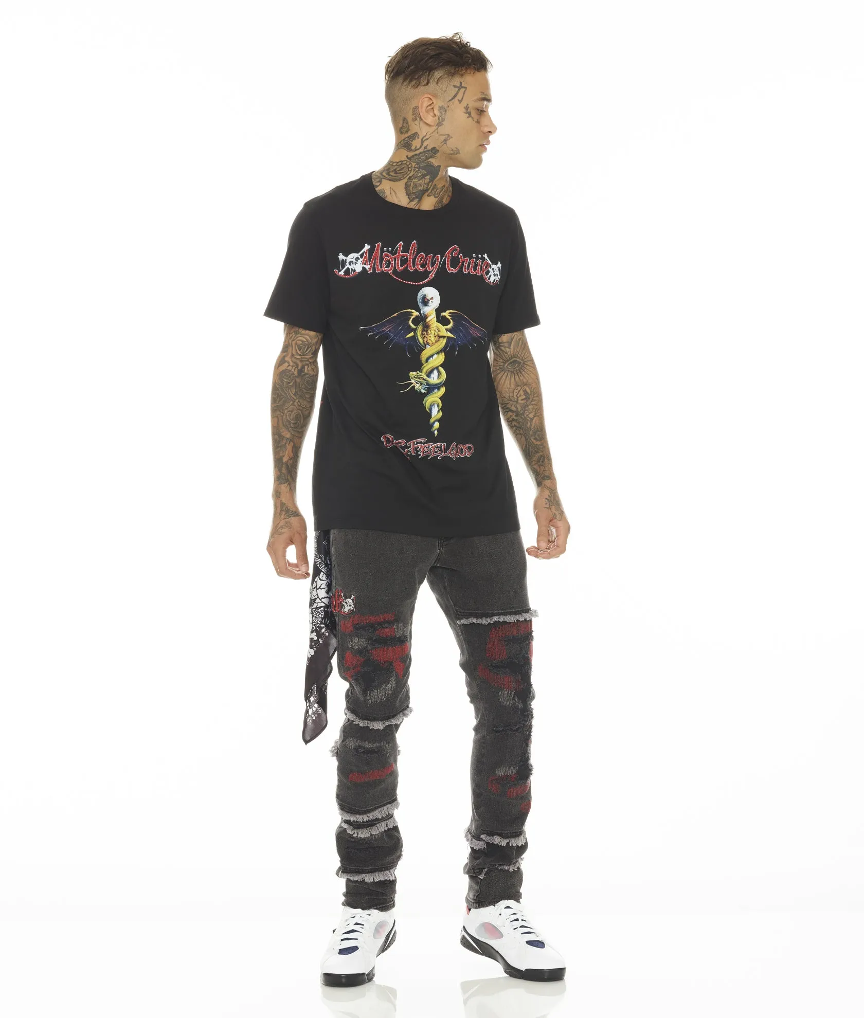 Anti Static Treatment Wardrobe Staple ROCKER SLIM MOTLEY CRUE IN MOTLEY