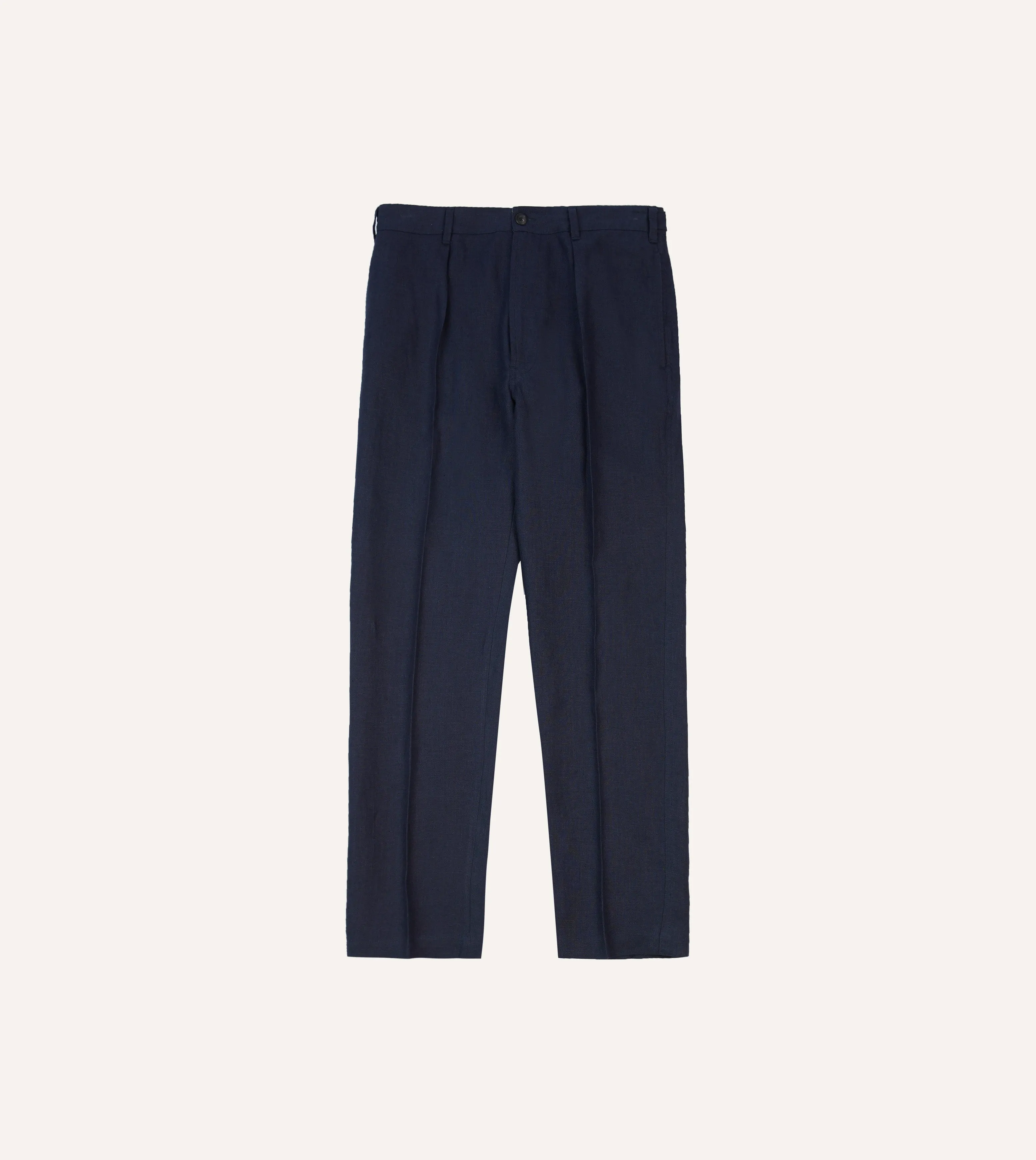 Navy Antique Linen Games Trousers Smart Layer