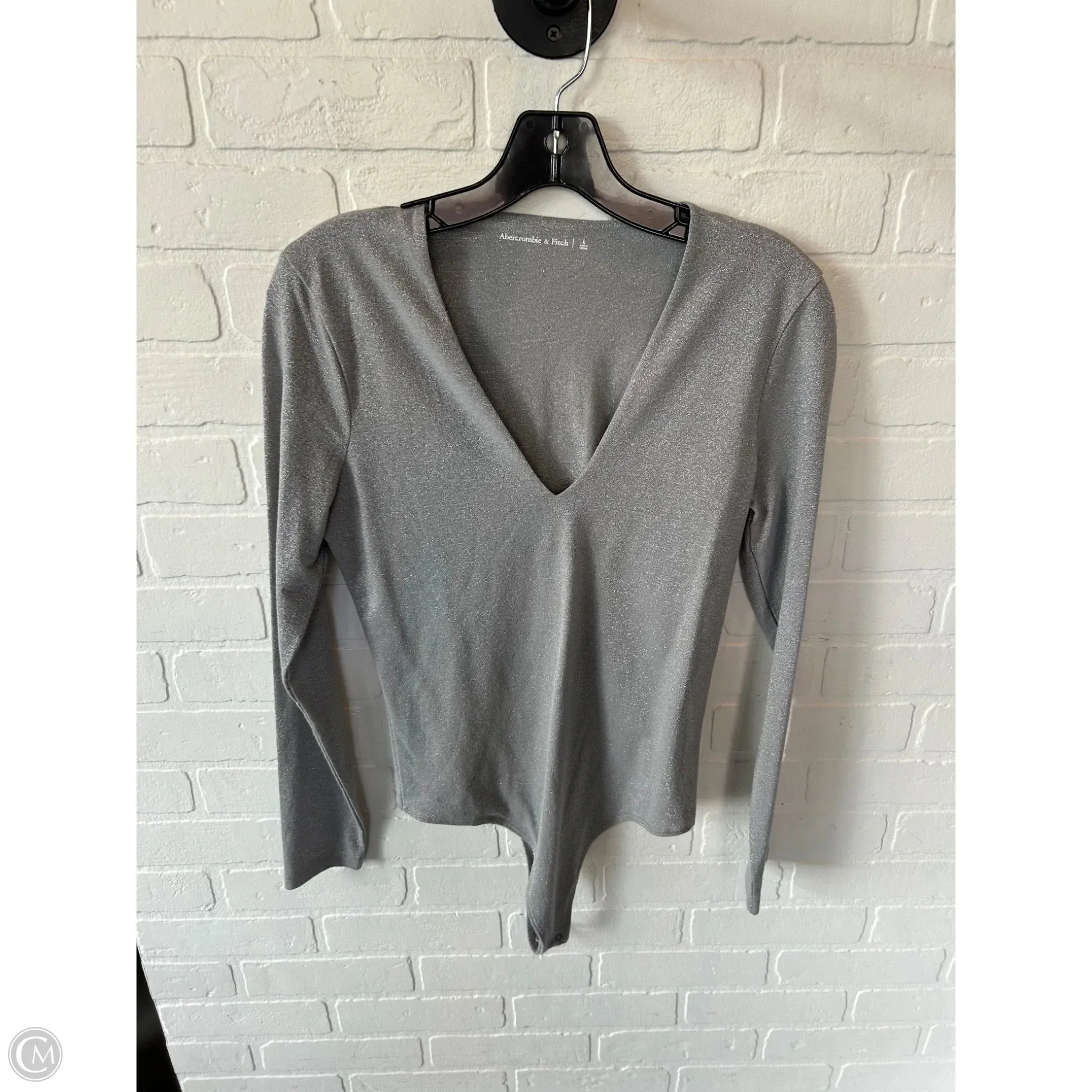 vintage bodysuit concert bodysuit Bodysuit By Abercrombie And Fitch In Silver, Size: L
