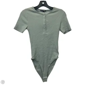 Bodysuit By Zara In Green, Size: S low back bodysuit sheer bodysuit