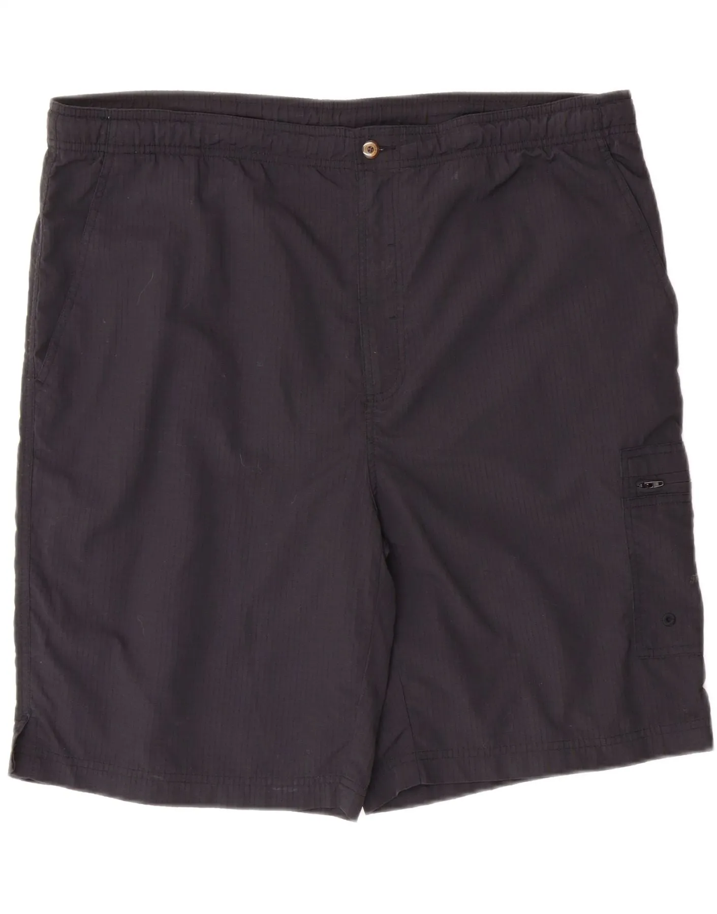TOMMY BAHAMA Mens Cargo Shorts Large W40  Black Pinstripe Nylon Outdoor Vibe