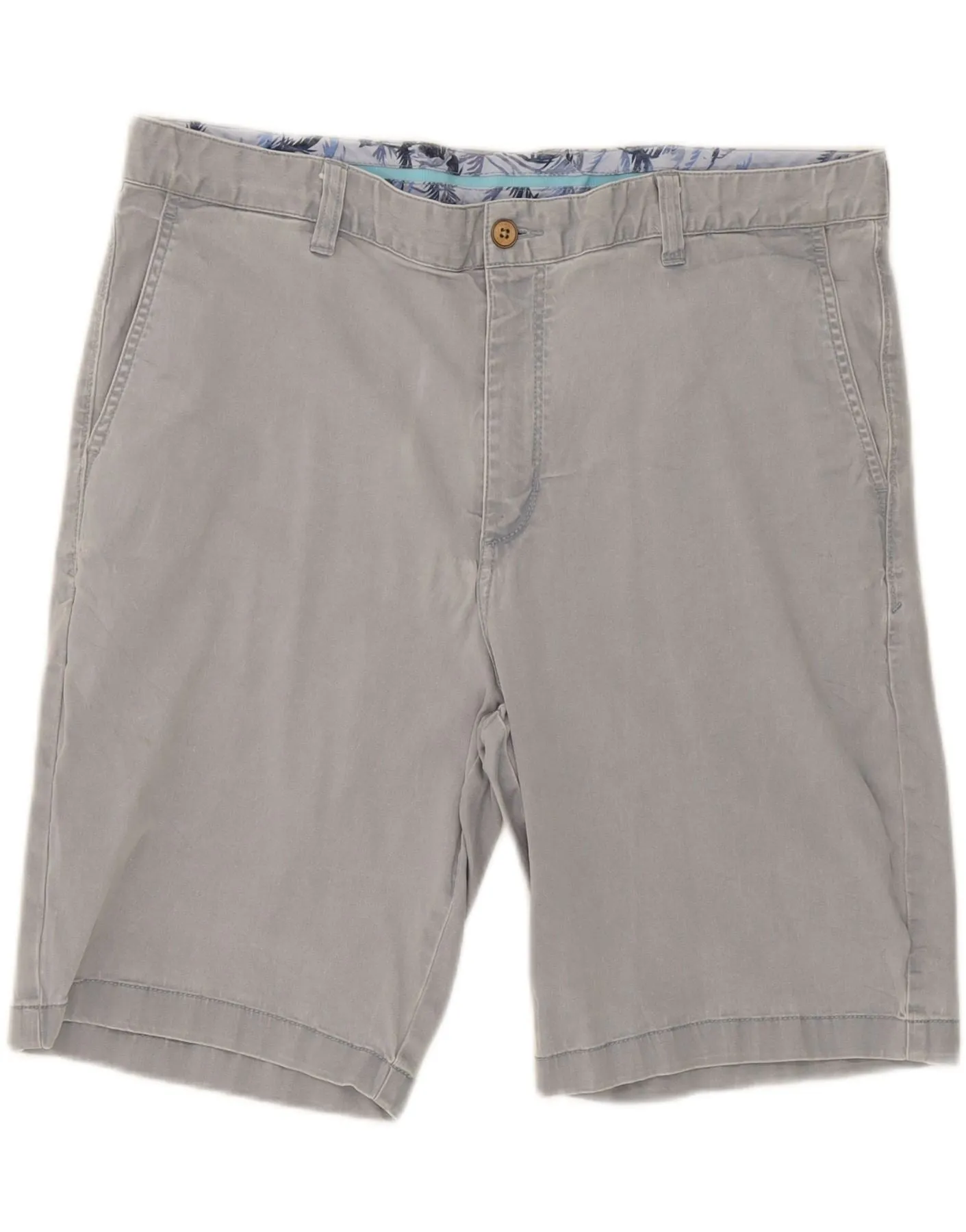 Chic Look Stretch performance TOMMY BAHAMA Mens Chino Shorts W38 XL Grey Cotton