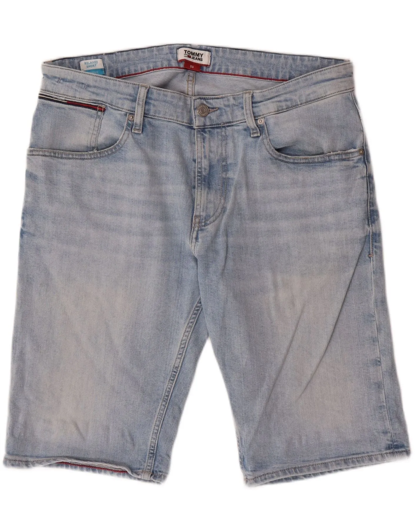 Fashion Accessory Effortless Style TOMMY HILFIGER Mens Relaxed Fit Denim Shorts W33 Medium Blue Cotton
