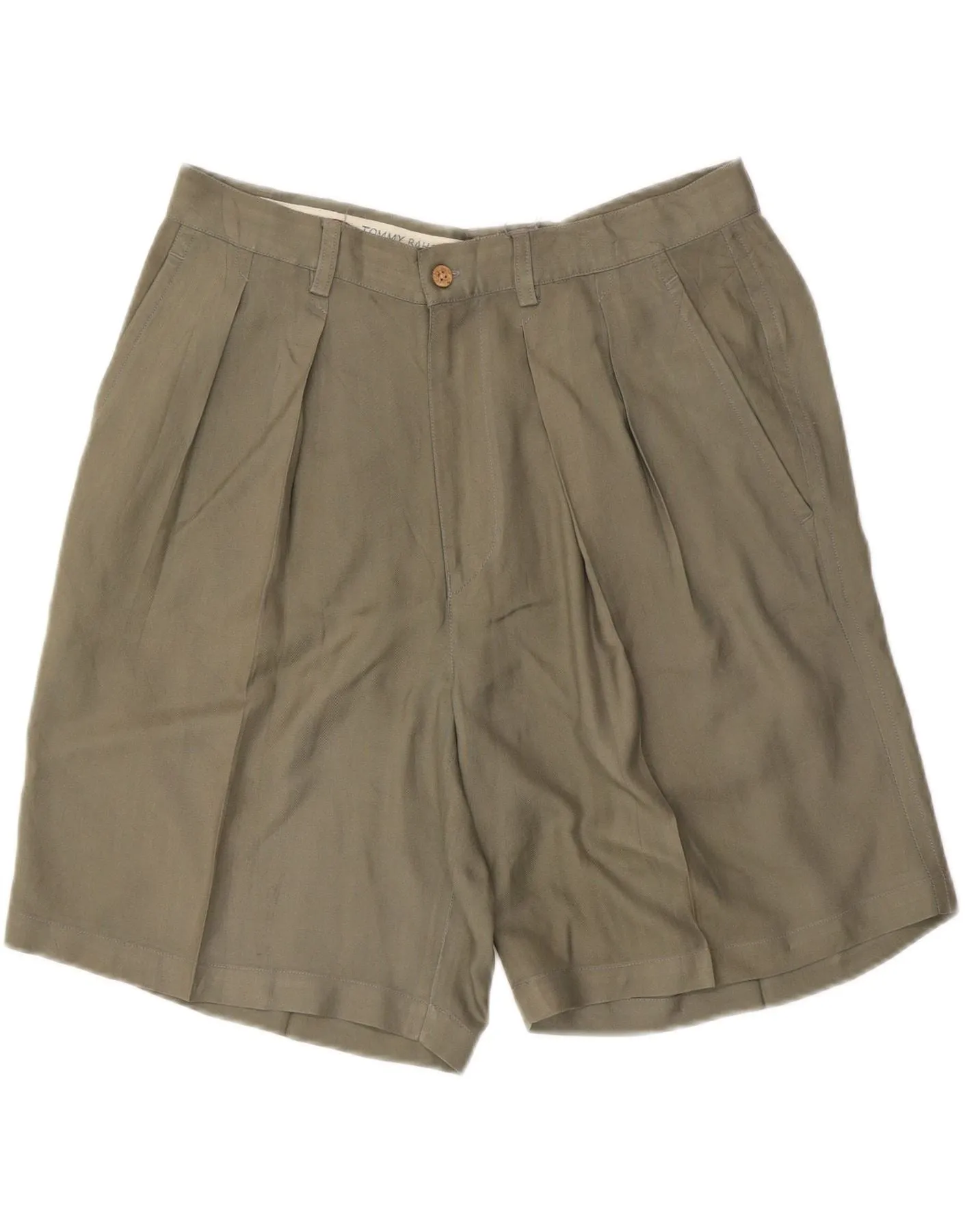 TOMMY HILFIGER Mens Relaxed Fit Pegged Chino Shorts W34 Large  Khaki Silk Modern Design Quick Movement Fit