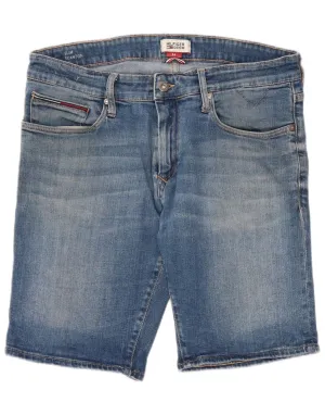 TOMMY HILFIGER Mens Scanton Slim Denim Shorts W36 Large Blue Cotton Travel Wear relaxed shape