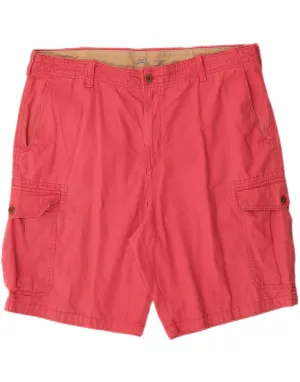 Pre Shrunk Cotton Blend IZOD Mens Cargo Shorts W40 XL Pink Cotton