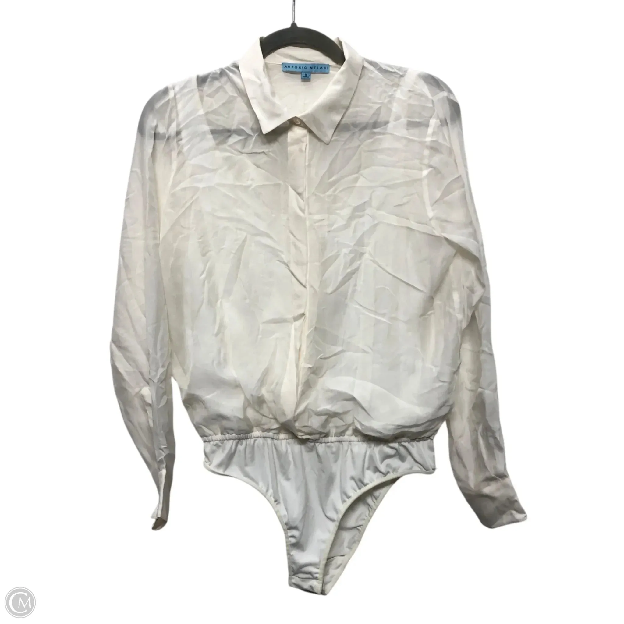 Bodysuit By Antonio Melani In Ivory, Size: M halter bodysuit